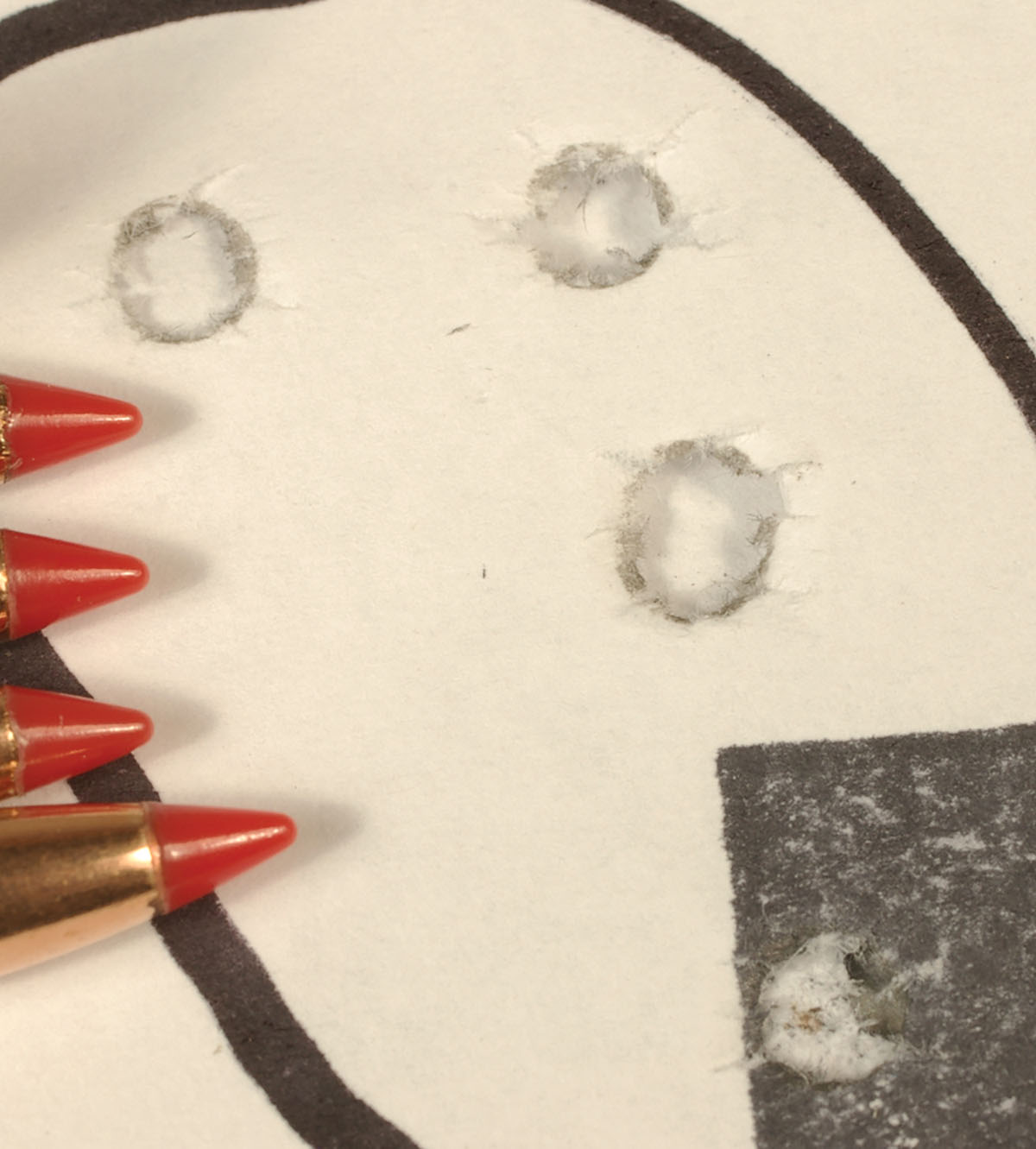 This group was shot with Hornady 25-graon V-MAXs..