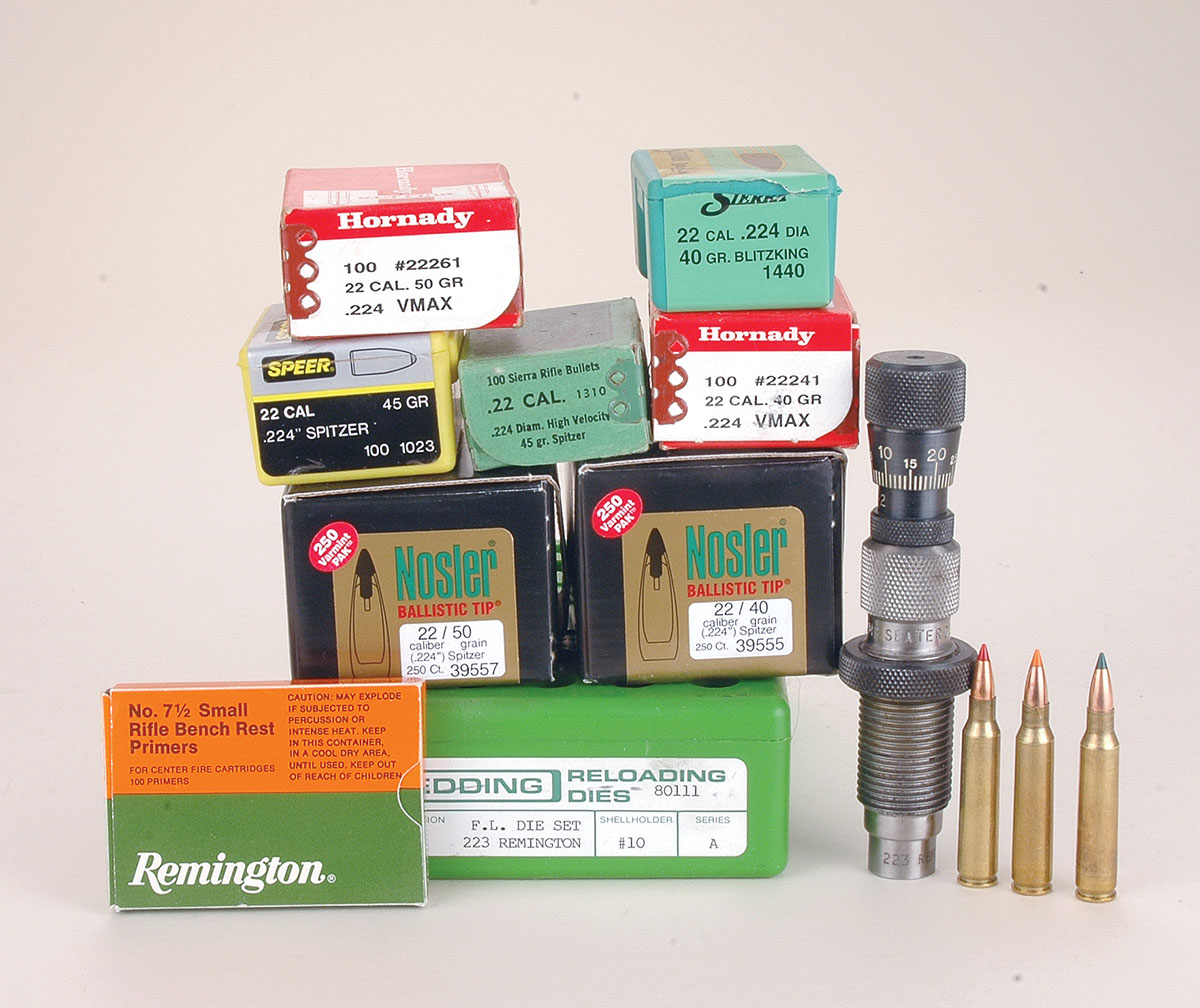 Mike used a variety of bullets, primers and reloading dies in this project...