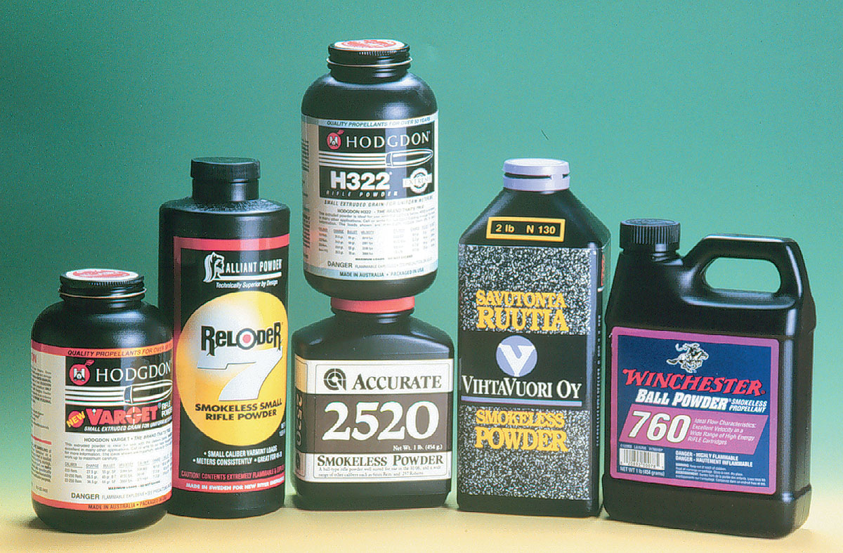 Several powders are suitable for the .17-caliber cartridges.