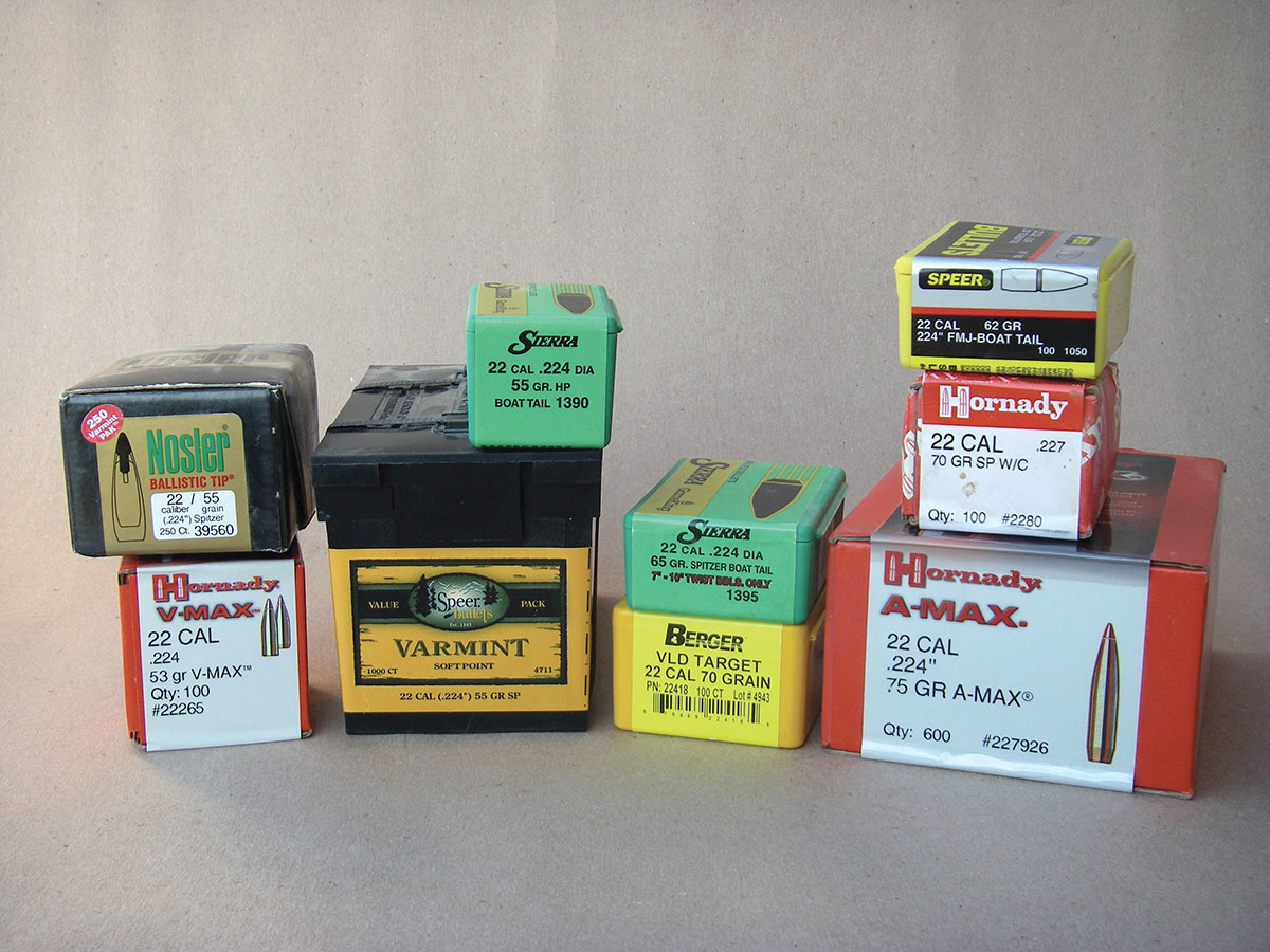 Bullet weights from 50 to 75 grains will usually stabilize in a one-in-9-inch twist, one reason such weights are popular for varminting.