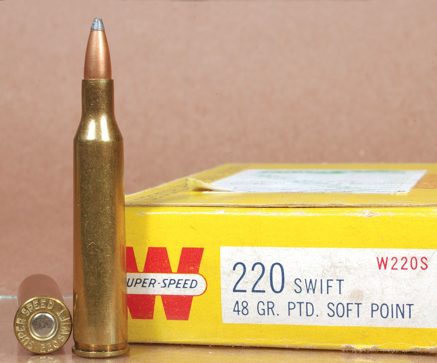 These Winchester 48-grain Super Speed pointed softpoints were Winchester’s original load for the 220 Swift. They had  an average speed of 4,000 fps from the 26-inch barrel of a Model 70 Varmint.