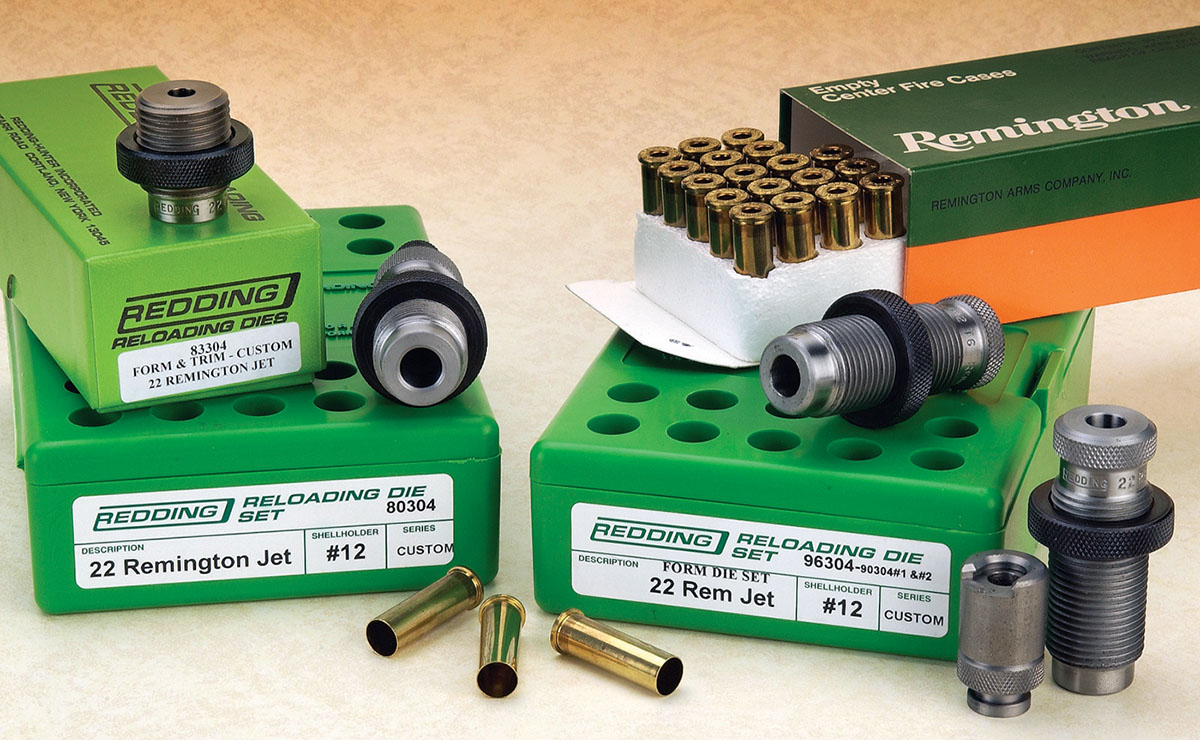 Here are all the tools you’ll need to process 357 magnum cases into 22 Remington Jet.