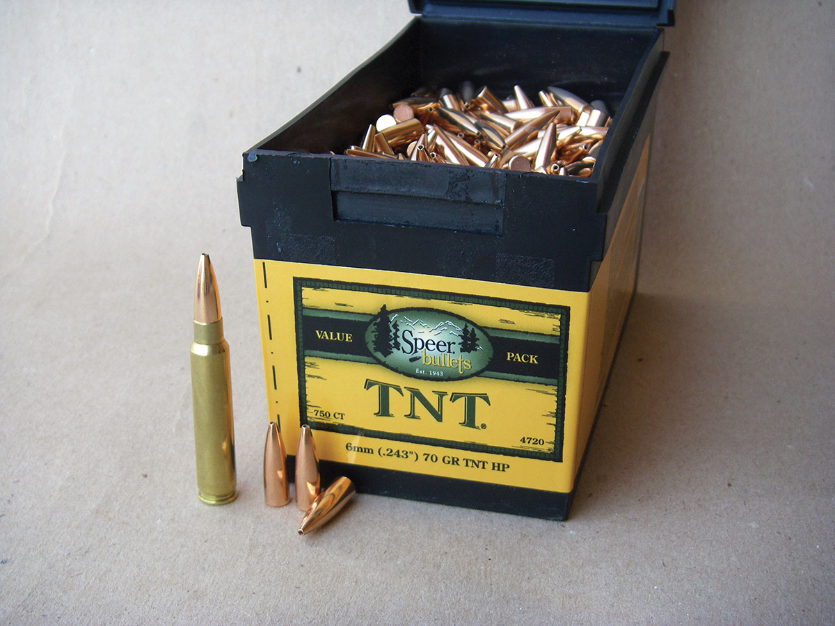 Various 70-grain varmint bullets gave the best overall performance, such as the Speer TNT-HP.
