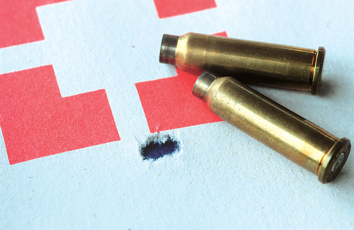 This group with a Hornady V-MAX bullet and H-4198 measured .185 inch.