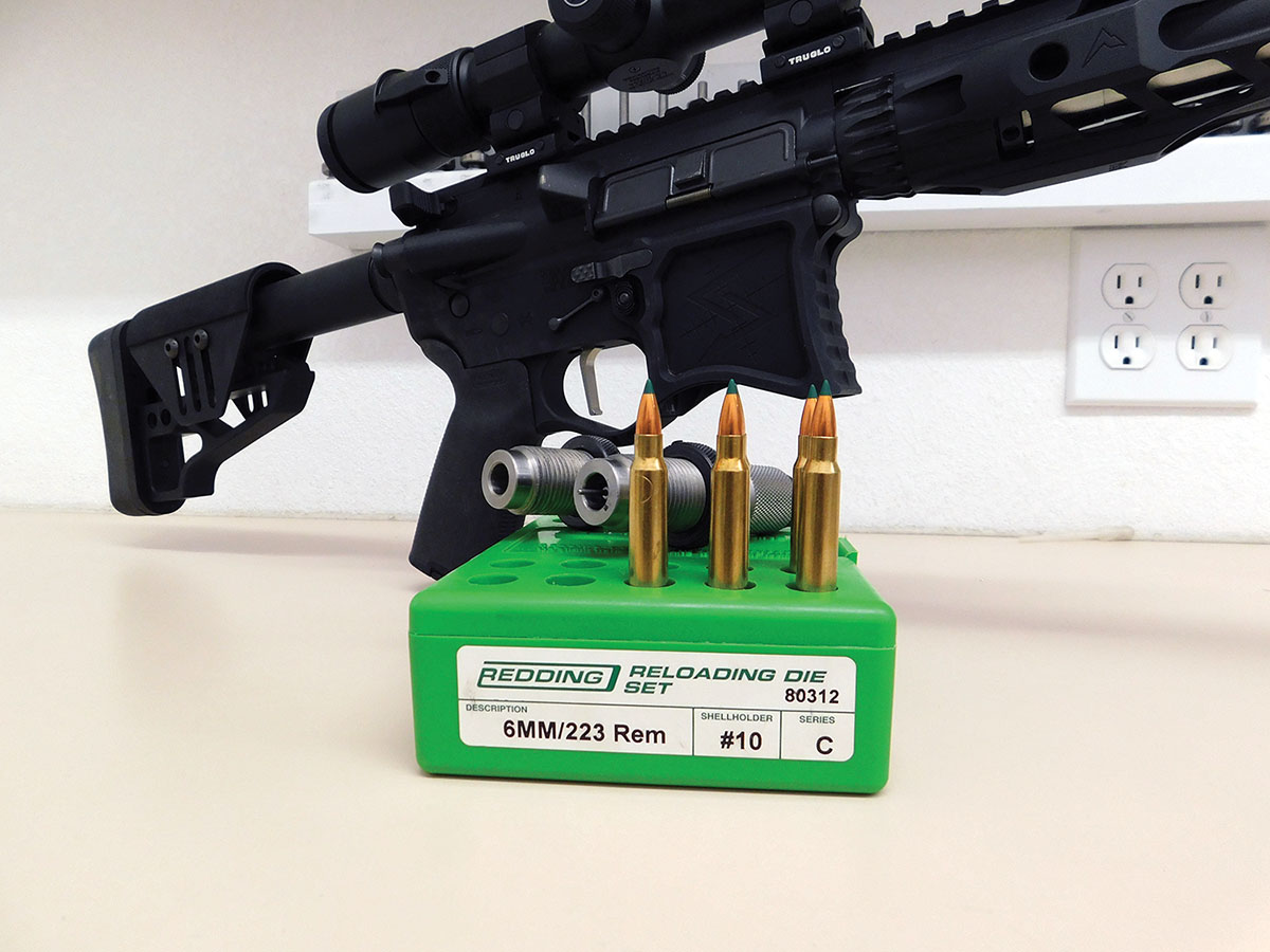 Redding Series C dies provided the tight tolerances required for varmint-grade accuracy.