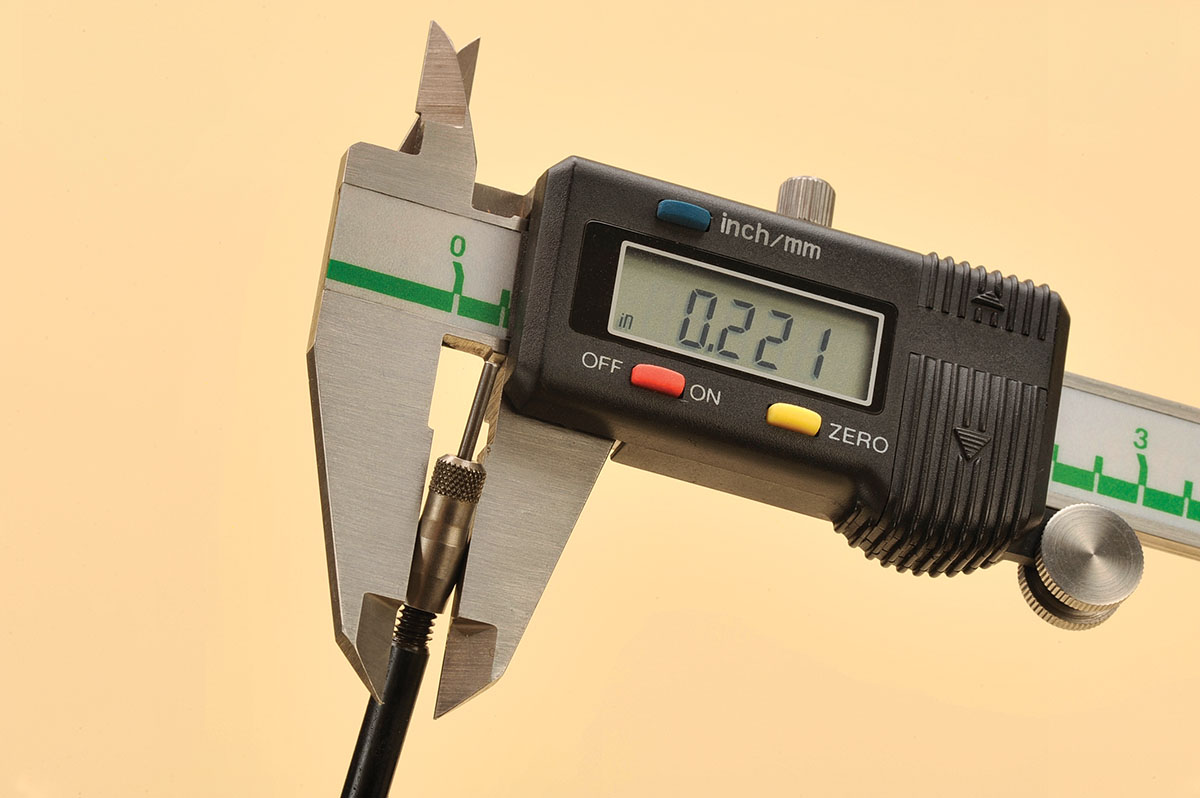 The Redding expander measured .221 inch, just right for the .224-inch bullets to fit snugly inside the case.