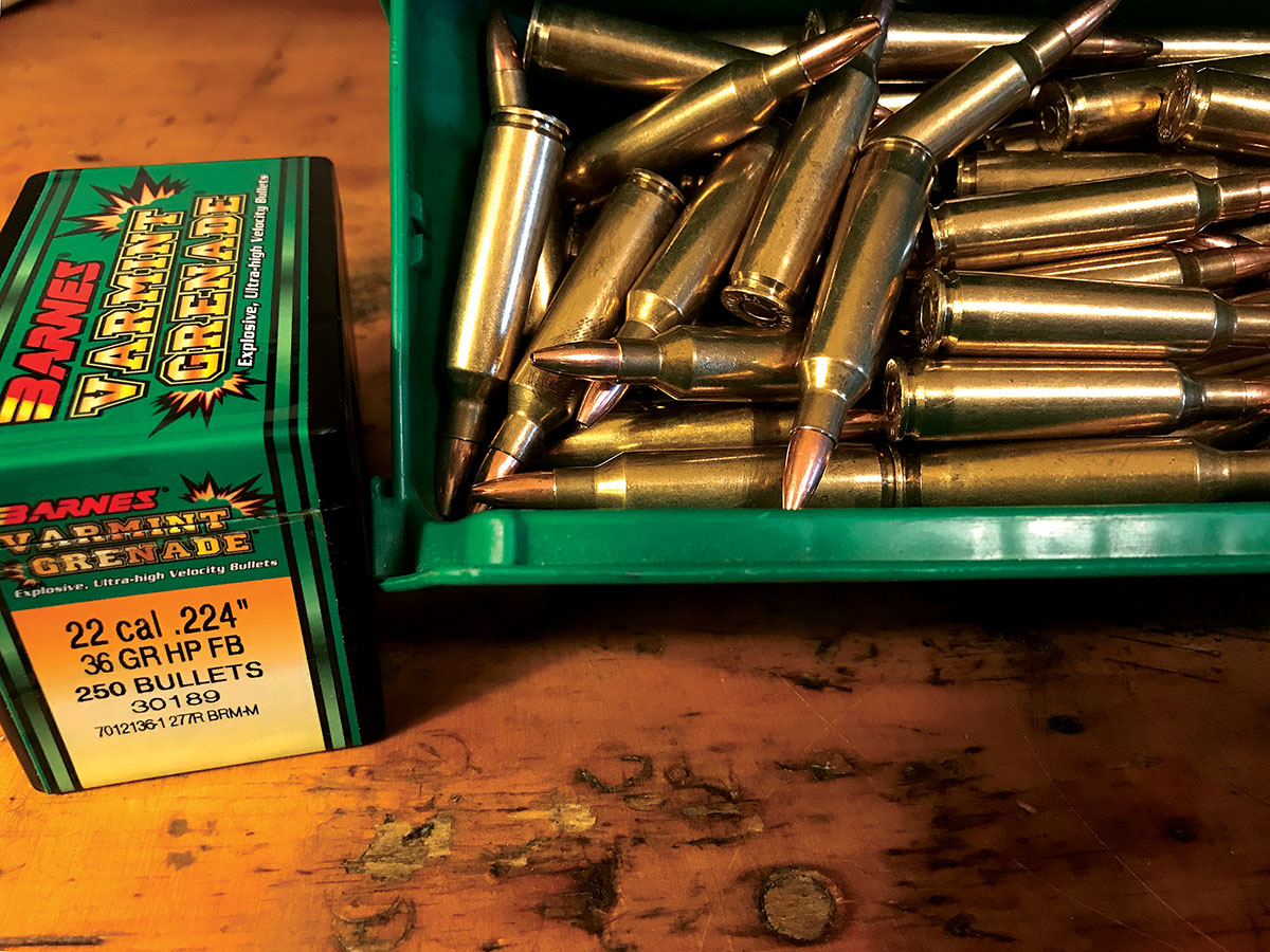Nothing is more fun than shooting 36-grain Varmint Grenade bullets at over 4,200 fps from a .22-250 Remington.