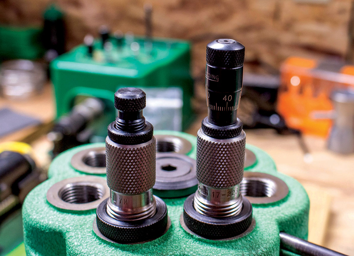 Phillip opted to use the micrometer for the seating die; it allowed for very precise adjustments.