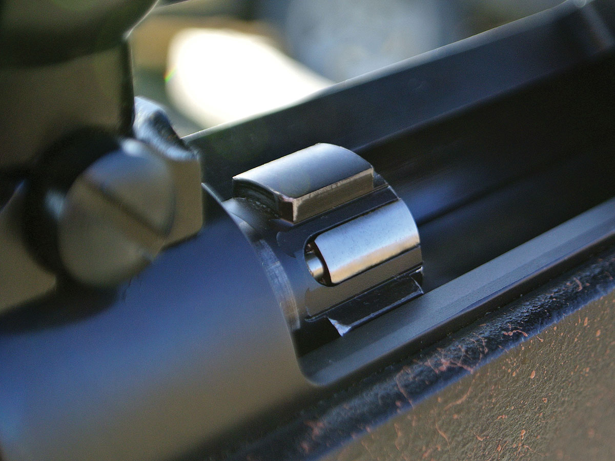 With three large locking lugs and a heavy Sako-style extractor, the Model 22 action is robust and reliable.