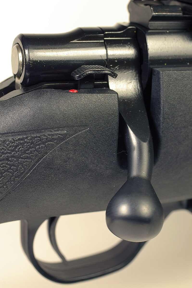 The MiniAction is a true short-action rifle with a three-position safety.