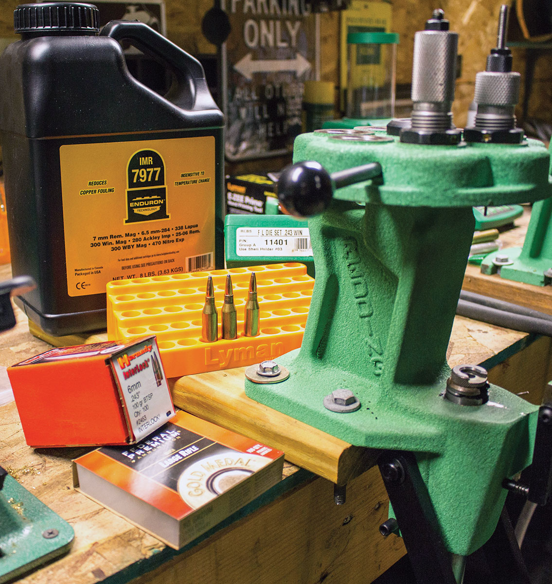 Though on the slow-burning end of the spectrum, IMR-7977 worked well in the .243 Winchester.