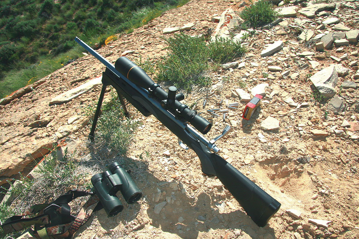 Patrick found this off-the-road vantage point in western Wyoming during a varmint-shooting road trip and went to work on some distant white-tailed prairie dogs with the then-new Remington VTR SS, making some 350-plus-yard shots that day.