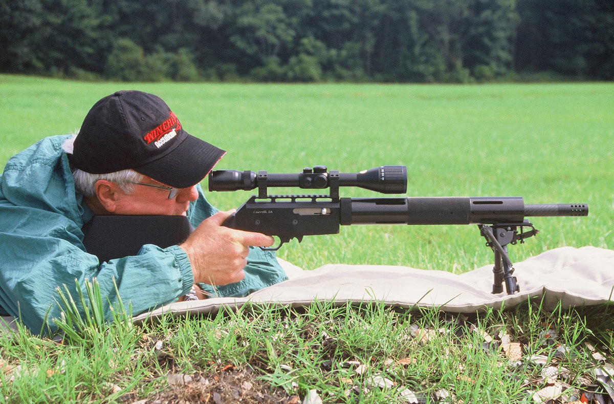 This Volquartsen Fusion switch-barrel rifle with a Shepherd 6-18x scope was used to test all loads.