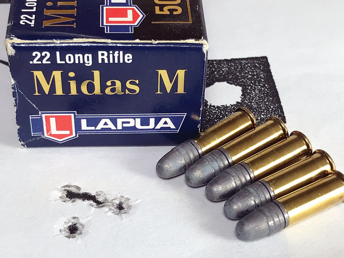 Because they are not beat up by excessive air resistance in flight, Lapua Midas M standard velocity loads are very accurate.