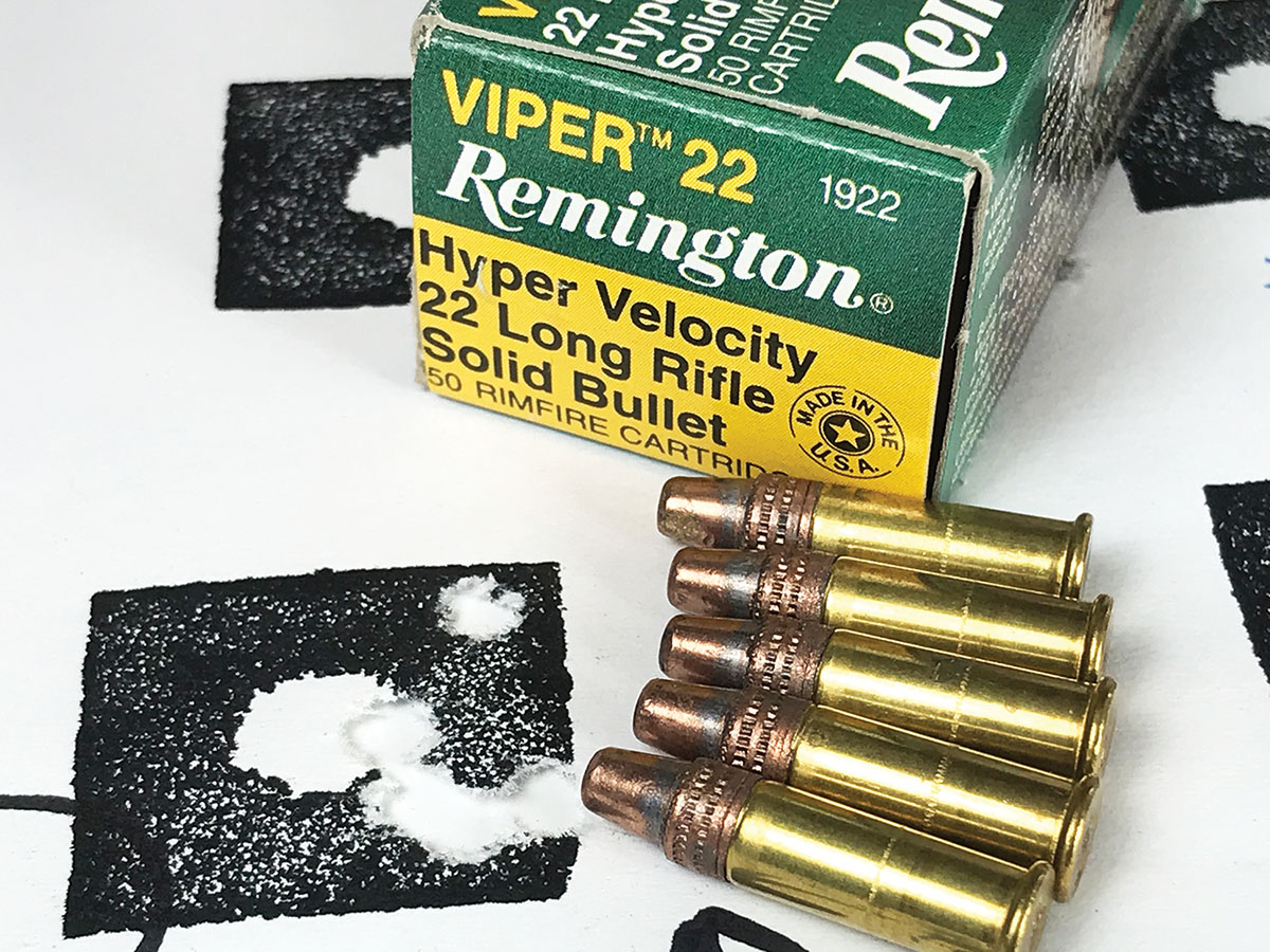 A Cooper Model 57M provided this group with Remington Viper 22 ammunition.