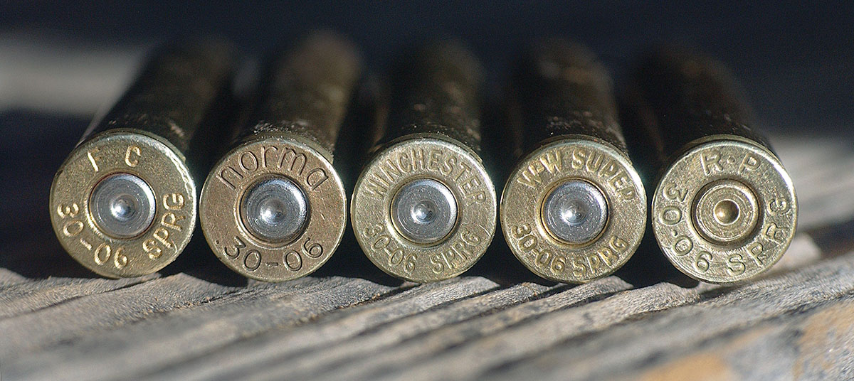Brass for the 30-06 has been made for more than 100 years by manufacturers around the world. There can be significant variations in case capacities between brands and lots of the same company’s brass made years apart. Don’t assume a load worked up for one brand/lot of brass will be safe in another.