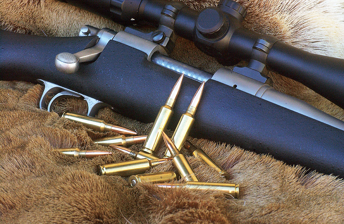 The 250 Savage Ackley Improved rifle used in this test was a rebarreled Remington Model 700 short action featuring a sporter weight Shilen barrel. It has a 1:10 twist that stabilized even the 115-grain Berger.