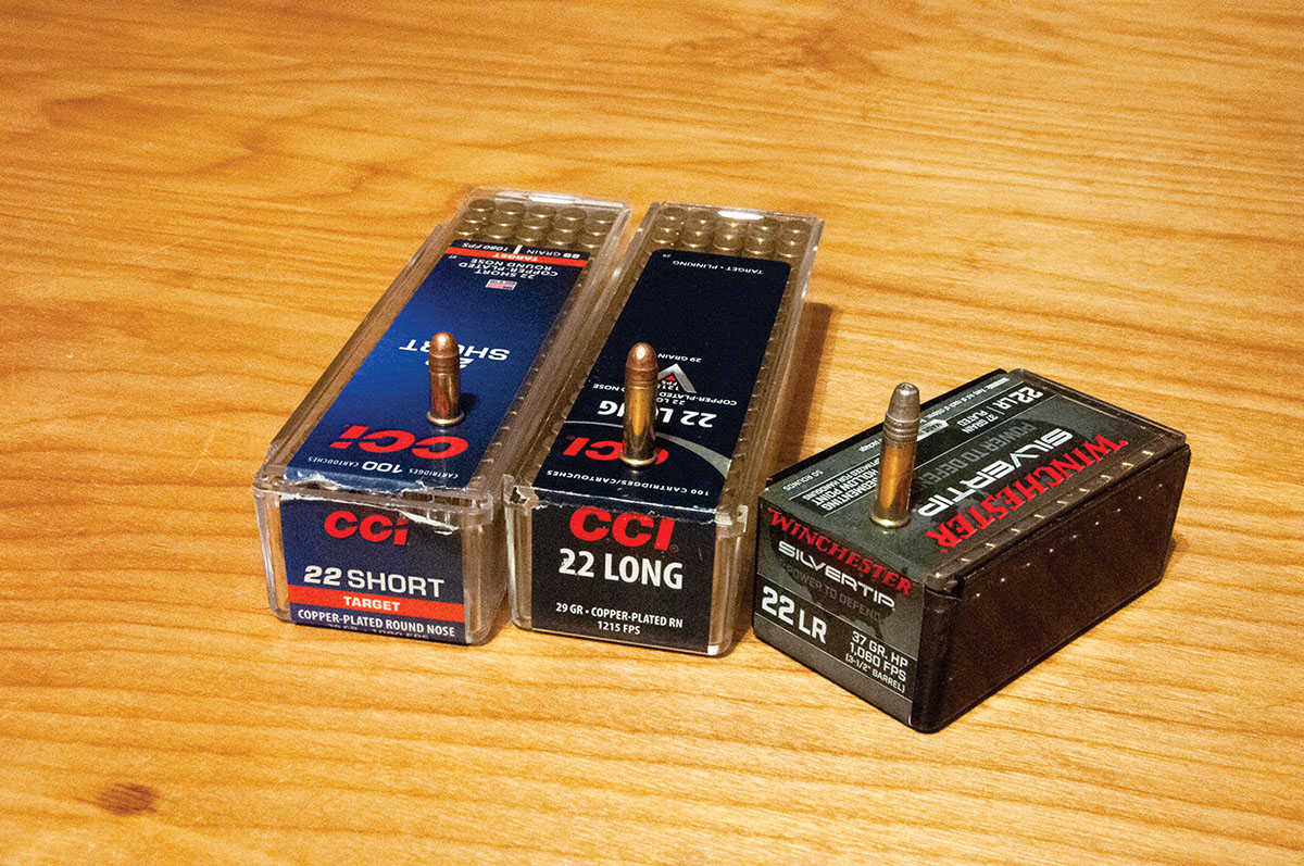 The Scoremaster 511 will shoot 22 Short, 22 Long and 22 Long Rifle ammunition through its 25-inch long barrel.