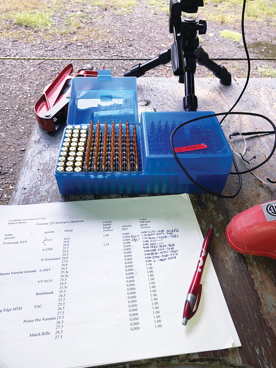 Accuracy testing was conducted on a drizzly, breezy day at the old Tacoma Sportsman’s Club.