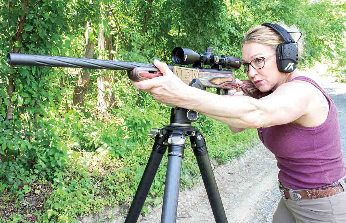 Suzanne Massaro, training with her favorite rimfire rifle.