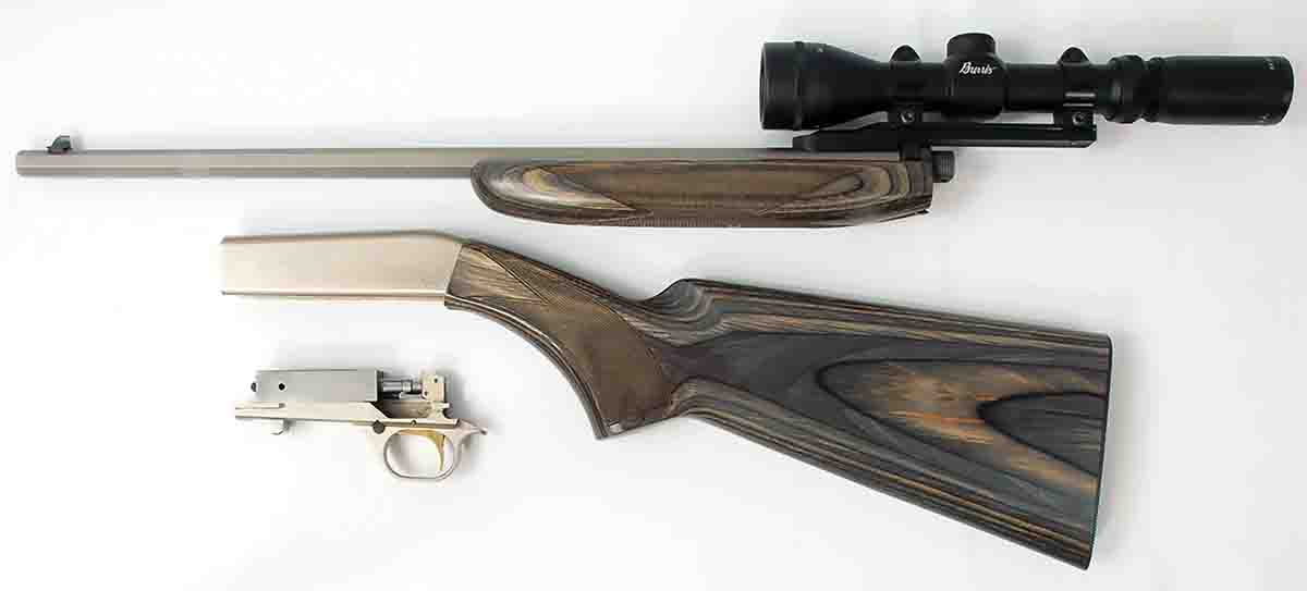 A push of the barrel release latch, and a quarter turn of the barrel, separates the barrel from the receiver. To assure a rigid barrel fit, John Browning’s patented barrel adjustment system assures a tight and ridged barrel/receiver junction.