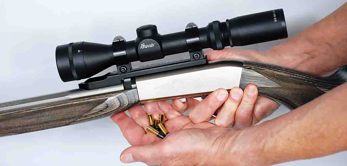 The bottom ejection makes the SA-22 equally adept for right- and left-handed shooters. Unloading the rifle is simple and convenient.