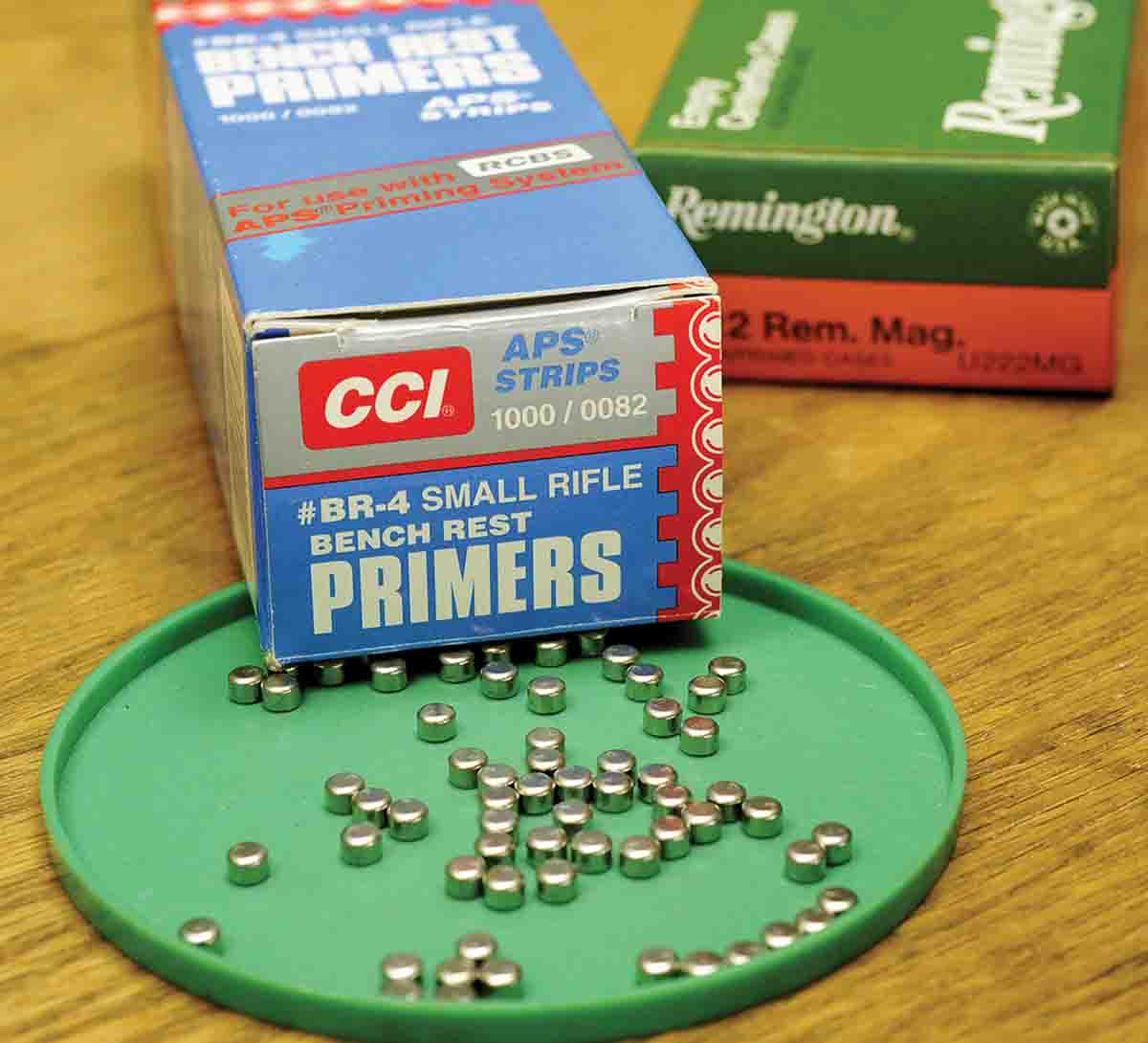 To get the most consistent results when loading a varmint cartridge, use any good benchrest primer. Stan used CCI BR-4.
