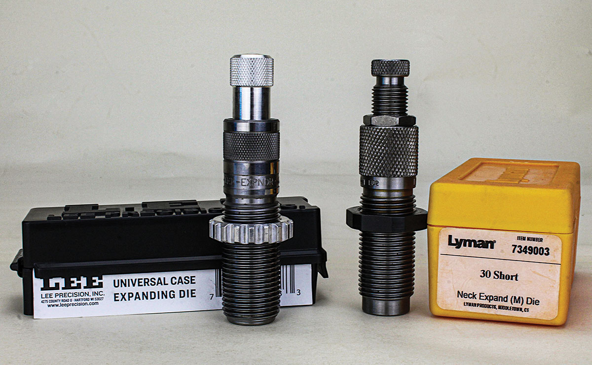 Expanding case mouths with a Lee or Lyman die prevents damaging the plastic sabots when seating them in the cases.