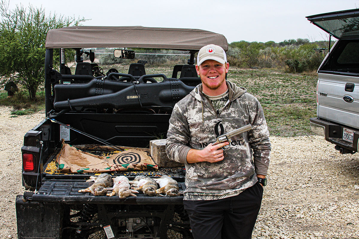 Dick’s young guide, Kevin, borrowed this S&W 648 and upstaged Dick with four rabbits.