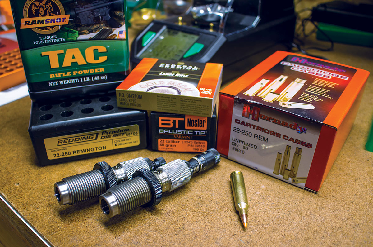 The .22-250 Remington and a Nosler 40-grain Ballistic Tip Varmint can drop a coyote in its tracks.