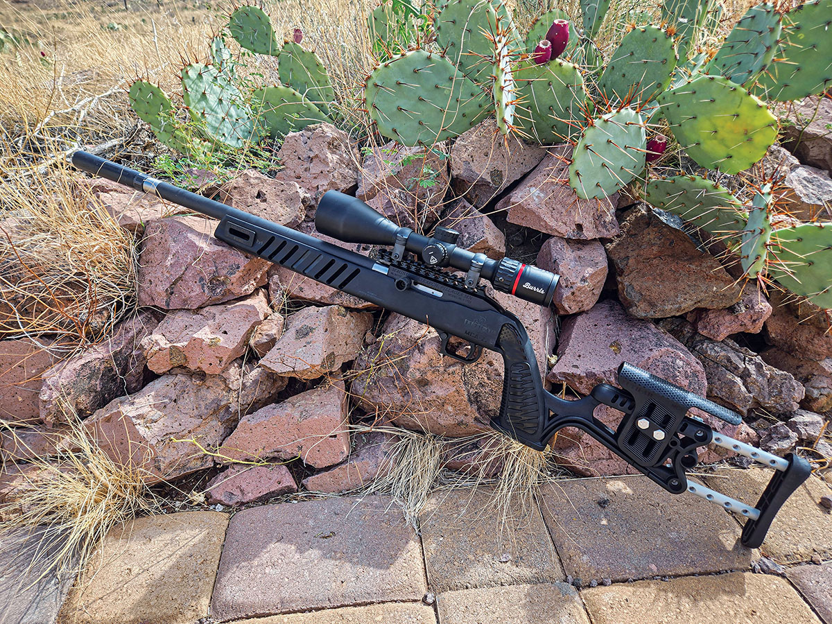 The rifle weighed in at 5.9 pounds with rings, optic and suppressor, which made it nicely balanced and pleasant to carry in the field all day.