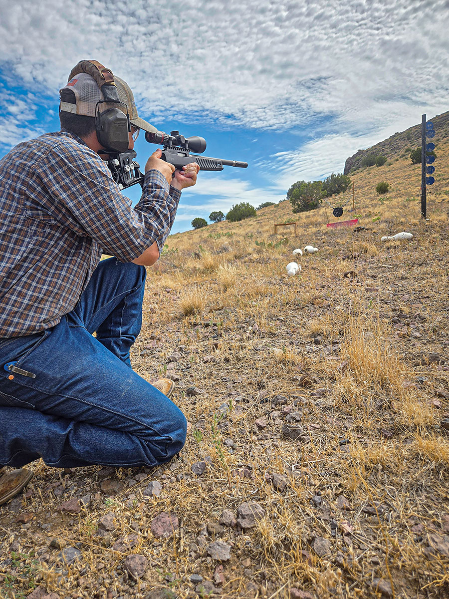 Shooting/plinking steel was a while lot of fun and proved that the rifle balanced well and transitions from target to target were quick and effortless. It would be easy for this rifle to serve double duty as both a ground squirrel rifle and a competition rig.