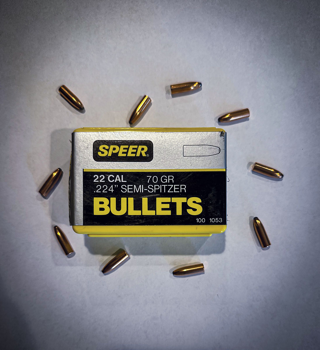 While rummaging through the supply closet, I found the Speer bullets I shot in the 788 while in high school. The price tag reads $13.99.