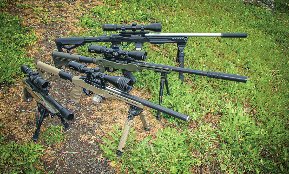 Patrick owns four Ruger 10/22 builds, each built to address specific shooting conditions, such as bench shooting, private-lands/truck-based shooting and hiking areas.  The Ruger 10/22 Charger pistol holds a 10½-inch Adaptive Tactical Tac-Hammer barrel.