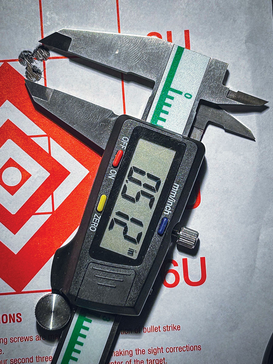 The best single group produced by the Varminter measured .288-inch center-to-center.