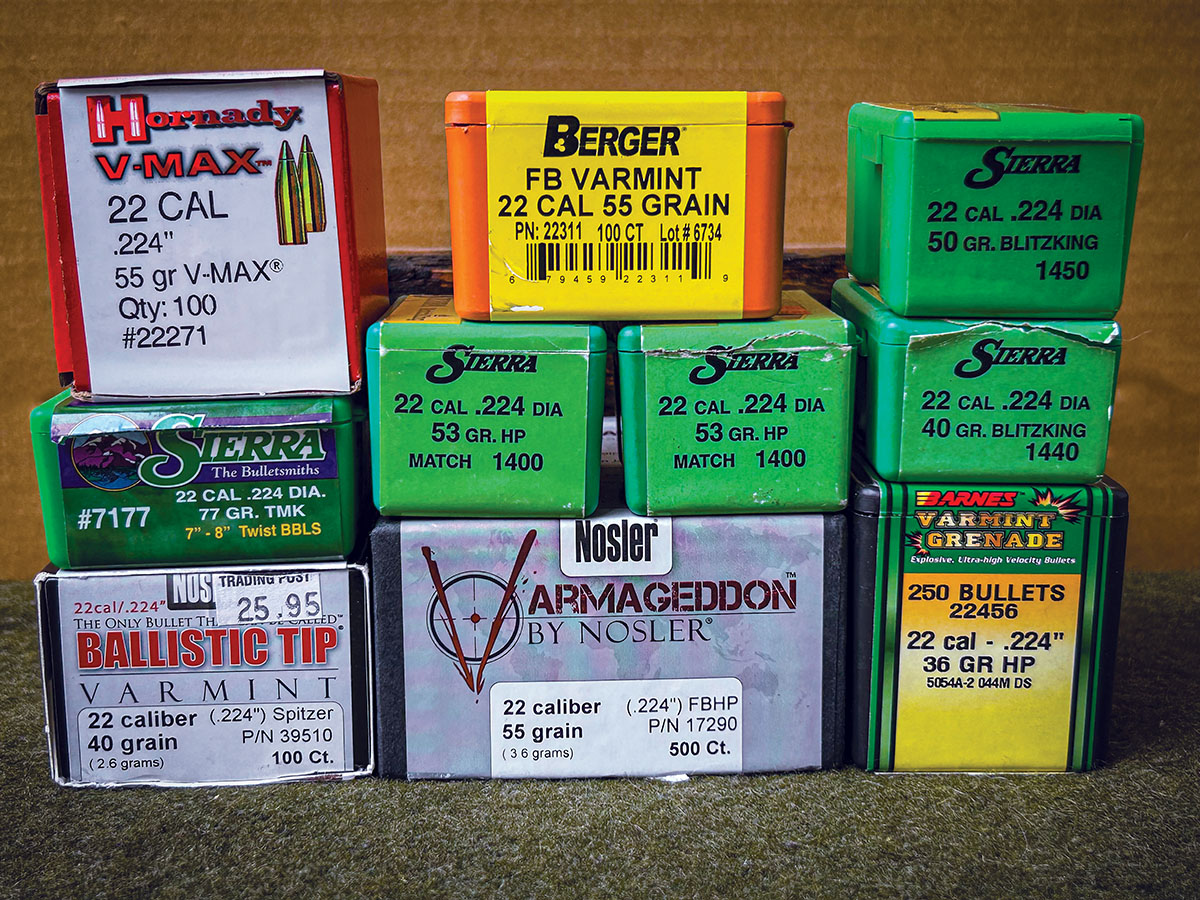 A variety of bullets were tested. Most produced sub-minute of angle accuracy. The big Bushmaster struggled with the Barnes Varmint Grenades and was probably too slow of a twist at 1:9 to be a great performer with the 77-grain Sierra TMK bullets.