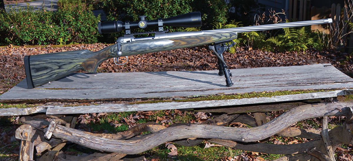 Many varmint shooters prefer to do it all with one rifle. Delivering excellent accuracy with bullets ranging in weight from 55 to 90 grains, this E.R. Shaw Mark VII with a 26-inch, 1:7 twist barrel in 22 Creedmoor would not be a bad choice. The color of its laminated wood stock is described by Shaw as “Pepper.”