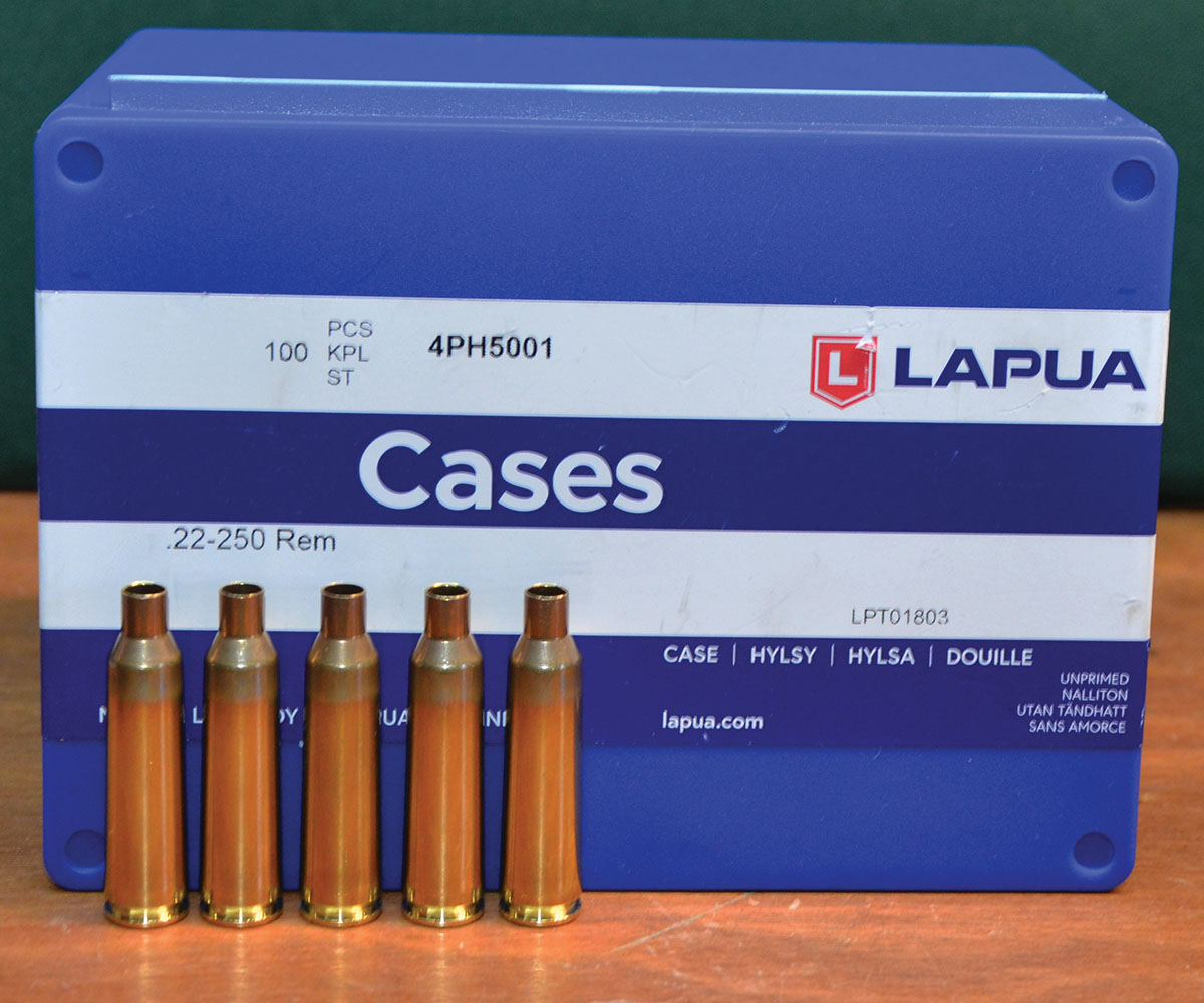 As expected, 22-250 cases made by Lapua were extremely uniform and of excellent quality.