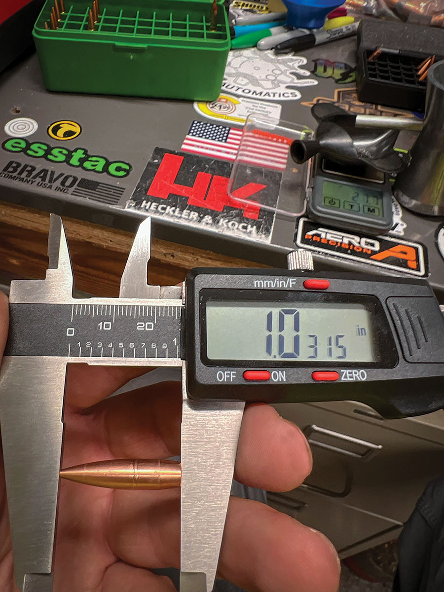 Cutting Edge MTH 77-grain 6mm bullet length.